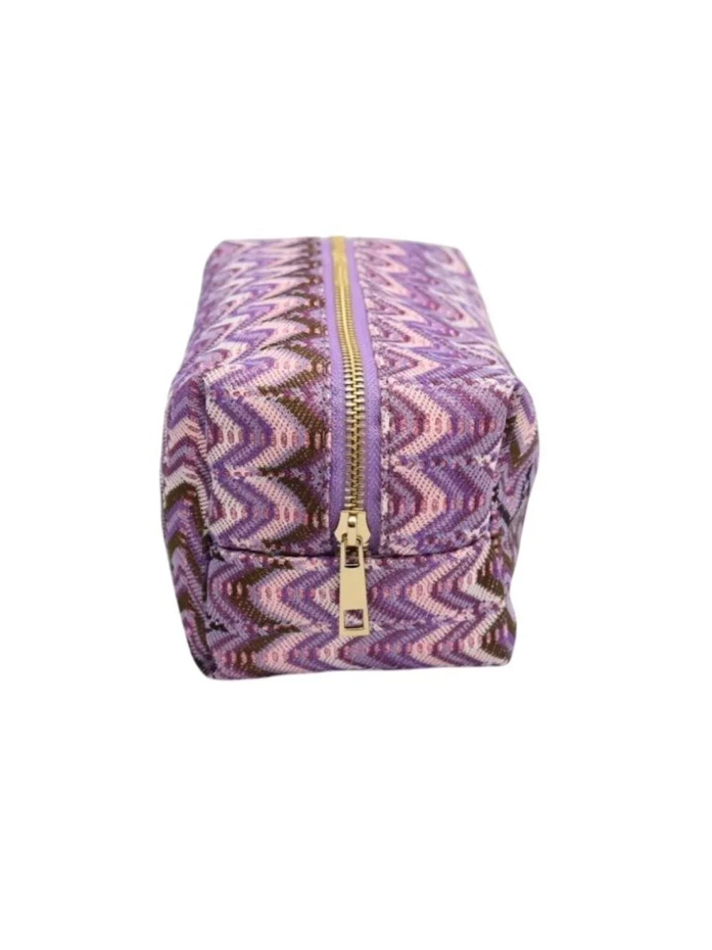 3 Chevron Pattern Toiletry Bags Travel Cosmetic Pouches Zippered Rectangular